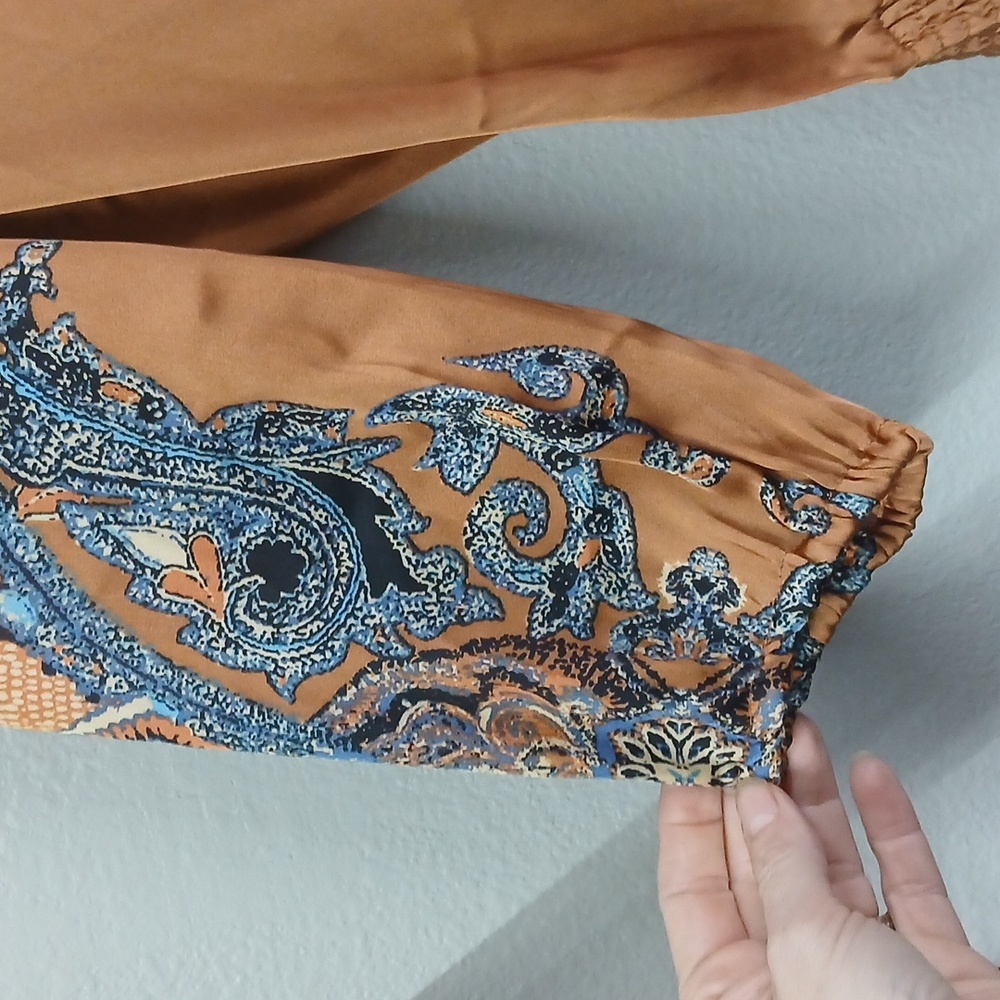 Nwt Apt. 9 Women's Brown Paisley Top Size Small Petite - Picture 4 of 7